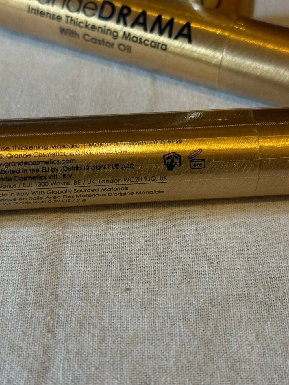 Grande Cosmetics GrandeDRAMA Thickening Mascara Castor Oil Black New Sealed (1)
